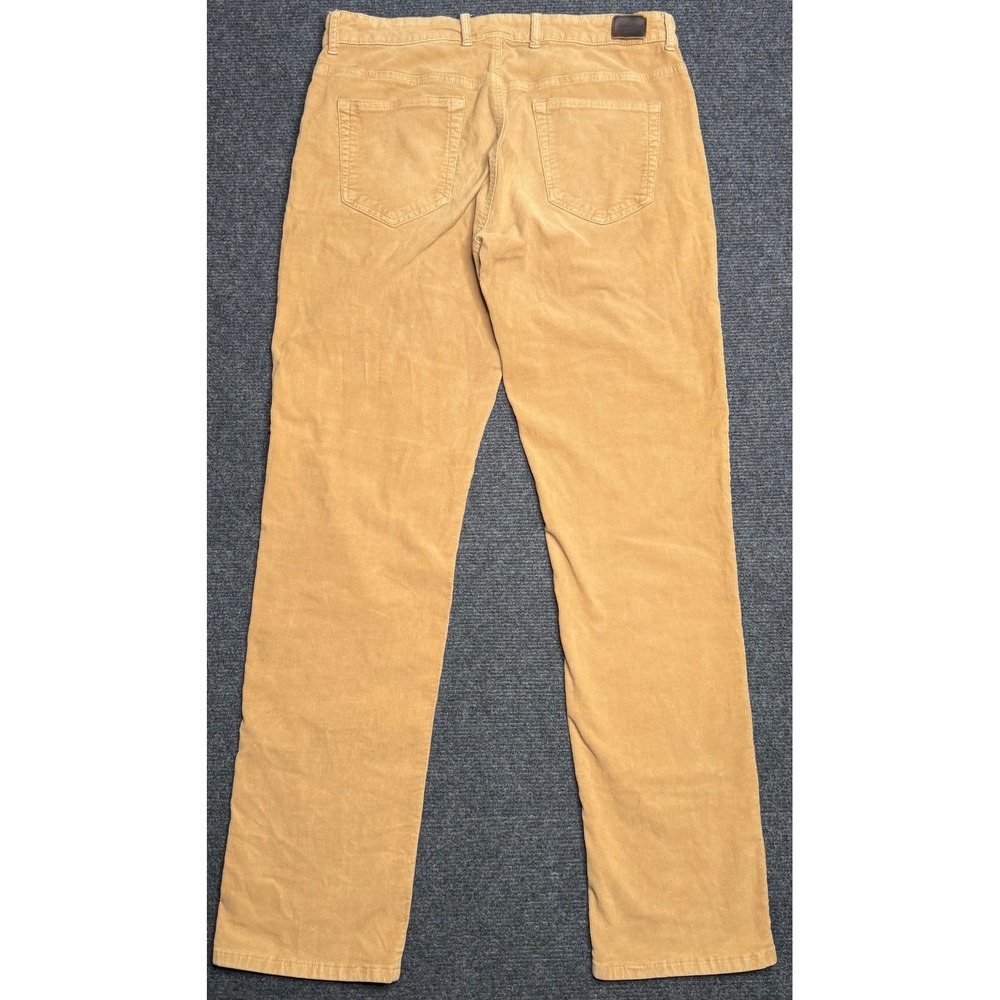 Peter Millar Mens Corduroy Pants Tan Khaki Straight Leg Size 34 x 31 Golf - Picture 4 of 6